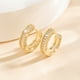 thumbnail image 1 of 14K Gold Plated Zircon Hoop Earrings: A Stylish Accessory for the Elegant Woman, 1 of 5