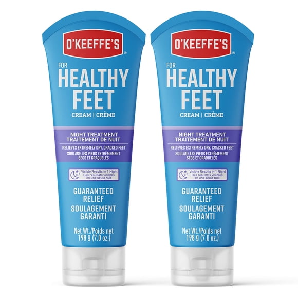 Crema para pies de tratamiento nocturno O'Keeffe's Healthy Feet 200 ml x2