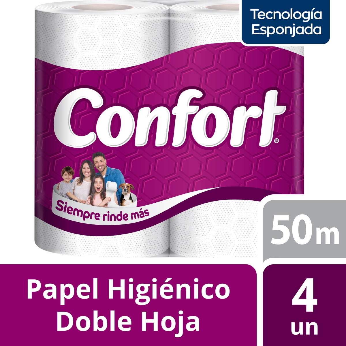 Confort - Papel Higiénico Doble Hoja 50 M