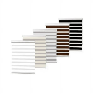 Genérico - Cortina Roller Duo Zebra Dia/Noche 100 X 200 Cm Grey