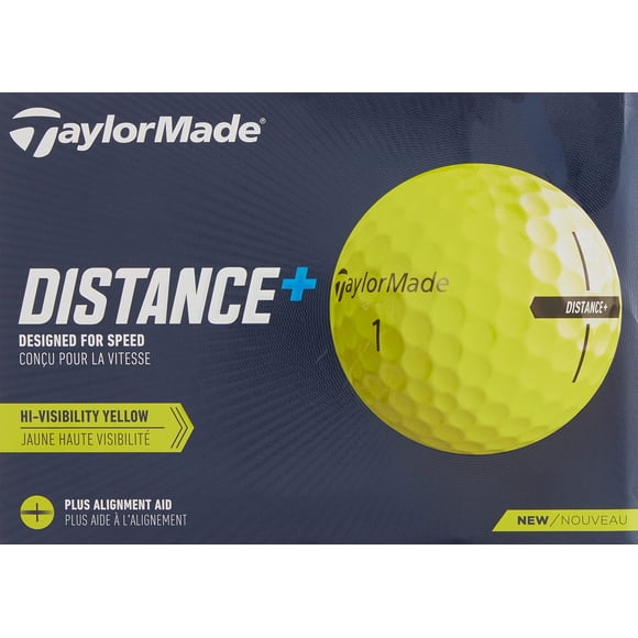 Pelotas de golf TaylorMade Distance+ amarillas 2021 (1.25 libras)