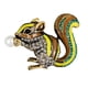 thumbnail image 1 of Crystal Rhinestone Children Lindo Ardilla Animal Broche Adornos Adornos Amarillo, 1 of 5