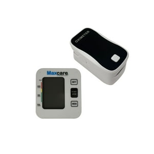 Maxcare - Pack Medidor De Presión Para Brazo + Oxímetro De Pulso Nuevo Negro