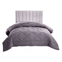 Aladdins Shop - Edredon Nordico Reversible 1,5 Plaza Color Gris Y Azul Marino