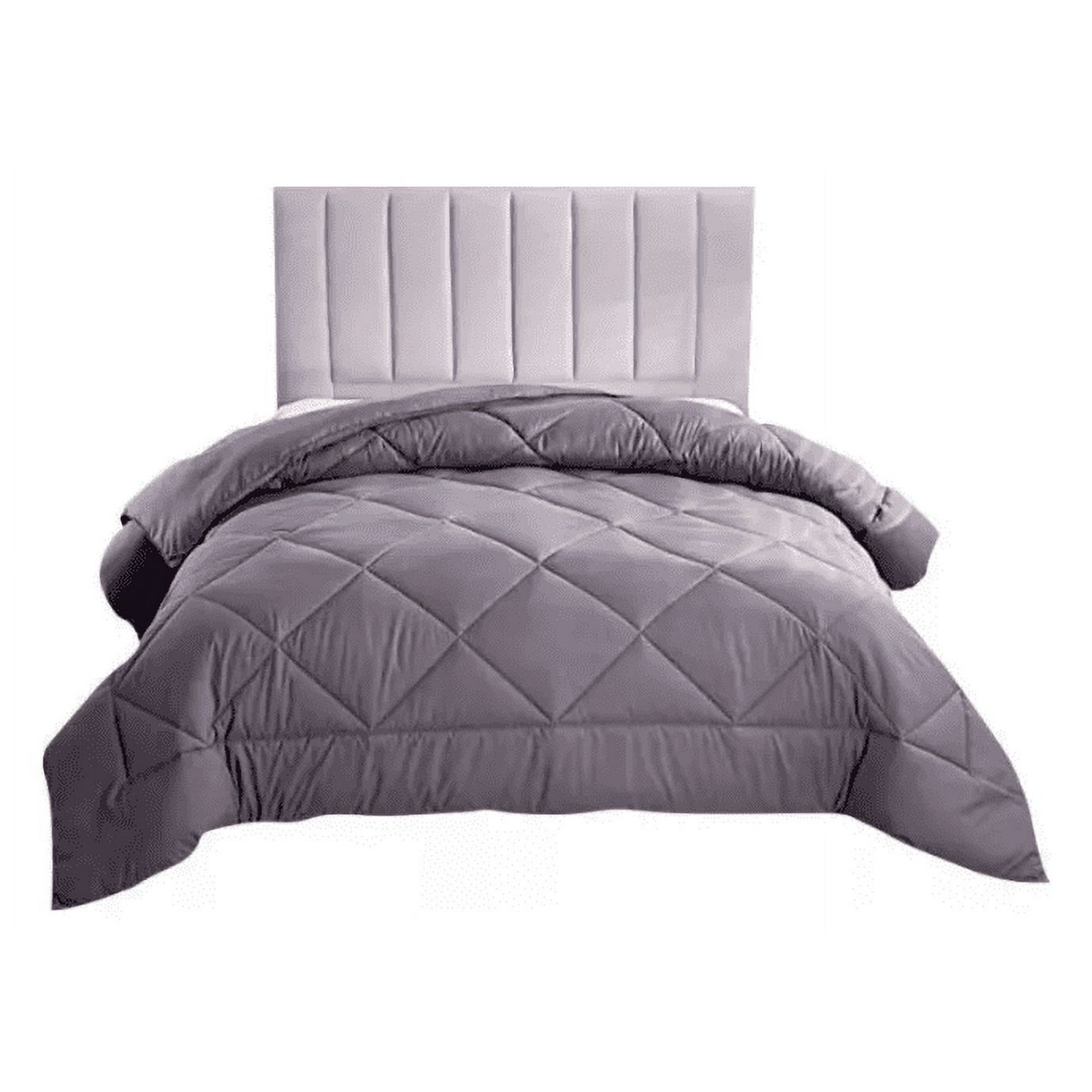 Aladdins Shop - Edredon Nordico Reversible 1,5 Plaza Color Gris Y Azul Marino