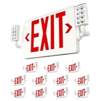 Letrero De Salida Amico Rojo De Doble Cara Con Luces De Emergencia X12