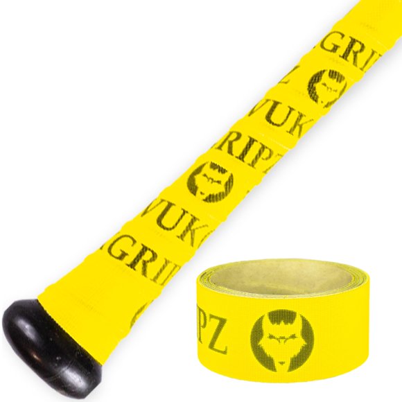 Cinta de Agarre para Bate VukGripz Legacy Yellow Reutilizable