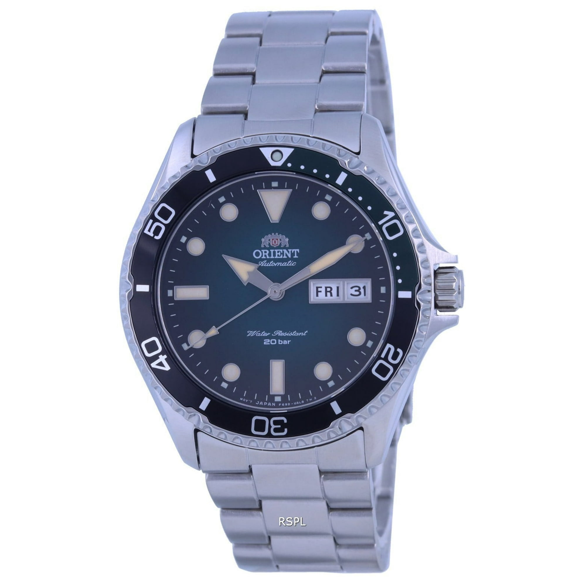 Reloj Orient Diver Automático Esfera Verde Para Hombre Ra-aa0811e19b