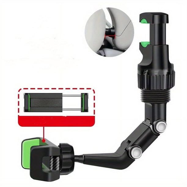Car Mobile Phone Holder Multi-functional 360° Rotating Inspection Mirror Seat Suspension Rearview Mirror Rear Pillow Office Desk Kitchen Multi-scene Universal Mobile Phone Holder Mobile Phone Holder