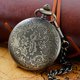 thumbnail image 5 of Reloj Realpoo de 46 mm con cuarzo, bronce tallado y cadena, 5 of 8