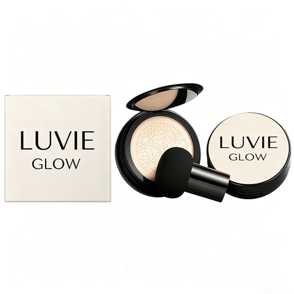Base Cushion Luvie Glow IVORY CC Cream con aplicador de cabeza de hongo