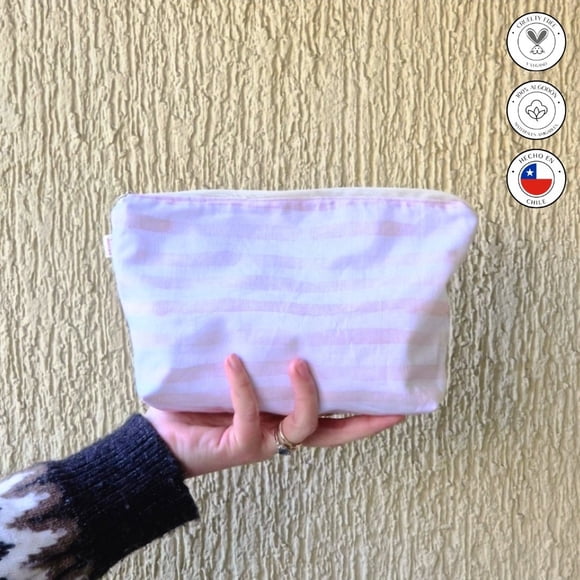 Cosmetiquero De Algodón | Neceser Organizador Para Skincare y Viaje | Amaru | 22 x 14 cm