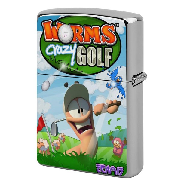 Loco por el golf-theme Copper Metal Lighter Shell, Premium Replacement Refillable Lighter Case with Durable Metal Construction, Compatible with Zippo and Most Standard Lighter Models