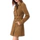 thumbnail image 2 of INSPIRE CHIC Gabardina de Ante Sintético con Solapa de Muesca y Doble Botonadura para Mujer L Marrón, 2 of 8