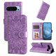 thumbnail image 2 of Funda tipo cartera FOXDOCK para Google Pixel 9 Pro , diseño girasol en relieve, cuero PU, cierre magnético, soporte y tarjetero, 2 of 5