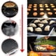 thumbnail image 3 of Juego de 3 alfombrillas para parrilla de barbacoa, antiadherentes, reutilizables, para uso antiadherente en parrillas eléctricas de carbón, con cepillo de silicona rojo y clip para alimentos de 9, 3 of 8