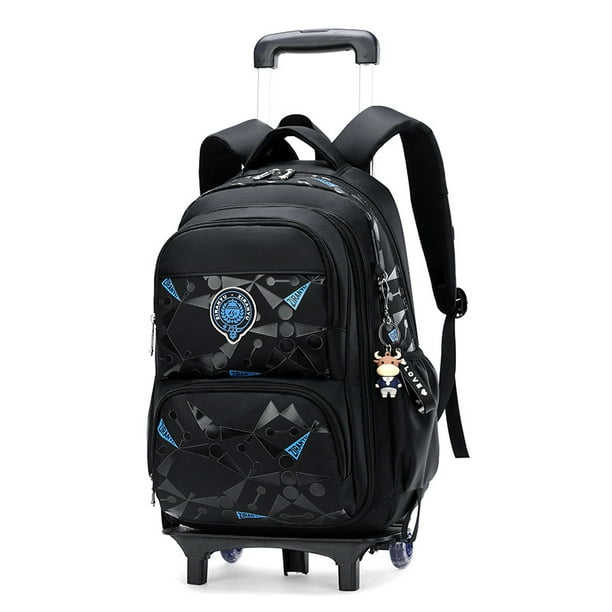 High-capacity on 2/6 Wheels Waterproof Luggage Rolling Bag Student Shoulder Backpack Detachable Children Rolling School Bags