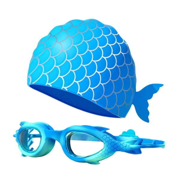 Gafas de natación para niños, gafas de natación con visión clara, antivaho, ajustables, para en el mar, para niños de 3 a 12 años, regalo Azul
