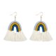 thumbnail image 1 of Joyería De Moda Borla Fringe Forma De Arco Iris Pendientes Colgantes De Gota Gris, 1 of 5