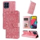 thumbnail image 3 of Funda tipo cartera FOXDOCK para Samsung Galaxy M53 5G , diseño girasol en relieve, cuero PU, cierre magnético, soporte y tarjetero, 3 of 5