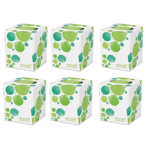Seventh Generation - Pañuelos Faciales Reciclados De Séptima Generación, 85 Hojas, Paquete De 6