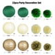 thumbnail image 2 of Set De Decoración Para Fiestas Faroles De Papel Verde Y Dorado Con Pompones, 2 of 7
