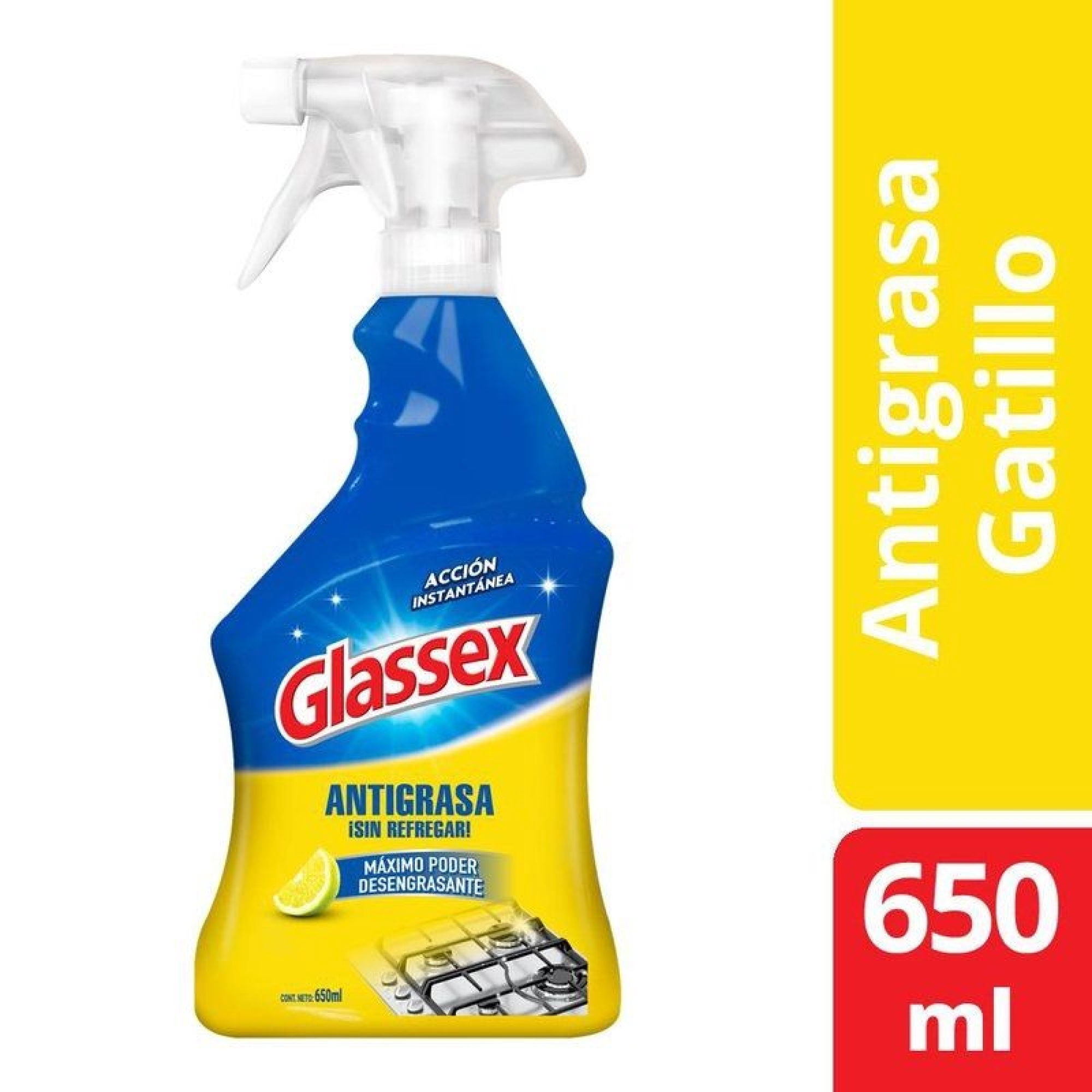 Antigrasa Líquido Limón Botella 650 ml Glassex
