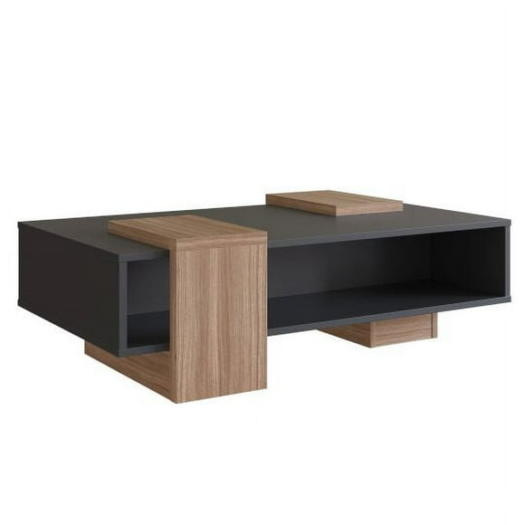 Mesa De Centro B93 Negro Castaño Moveli