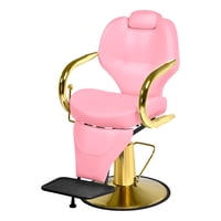 Nanofort - Silla Peluqueria Barberia Respaldo Ergonomico Ajustable Rosa