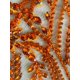 thumbnail image 5 of Aplicación de encaje con pedrería hecha a mano, color naranja, 42 x 30 cm, 5 of 7