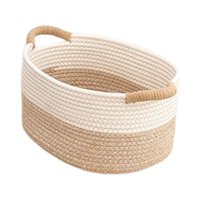 Magideal - Cesta De Almacenamiento Tejida Con Cuerda De Poliéster Nórdico, Duradero, Fácil De Limpiar, Maquillaje Suave, Soporte Cosmético Para Artículos Diverso 33Cmx24Cmx18Cm