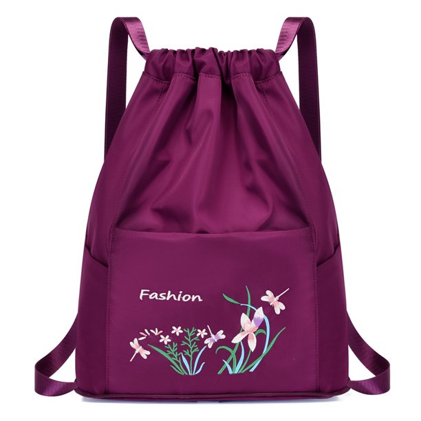 Casual Oxford Cloth Backpack Flower Embroidered Shoulder School Book Bags Women Daily Travel Anti-theft Bagpack Vintage Rucksack