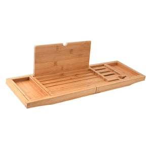 Bothyi - Bandeja De Madera Extensible Para Bañera, Jabonera, Soporte Para Tableta De Vino, Sobre La Bañera