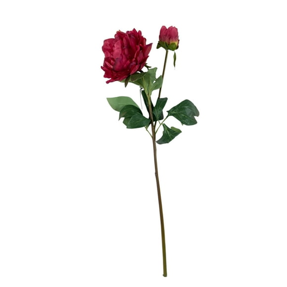 Peonia Roja Con Boton 57cm