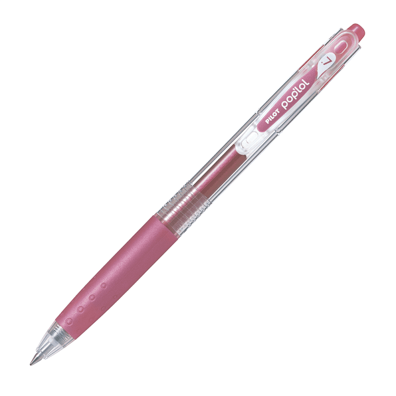 Pilot - 12 Un. Lapiz Gel Pop´lol Rosado Metalico 0.7 Mm.