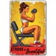 thumbnail image 1 of Letrero sala gimnasio terapia fitness vintage metal estaño hierro pintura decoración pared hogar club cueva hombre 30x20 cm, 1 of 6