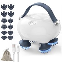 Masajeador De Cuero Cabelludo Iookna Con 12 Cabezales De Masaje, 3 Modos