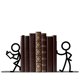 thumbnail image 1 of Porta libros de metal SCmedrichyr, juego de 2 unidades, figura de palo, negro, 1 of 9