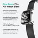 thumbnail image 3 of Correa de Reloj MobyFox de Cuero Negra Compatible con Apple Watch, 3 of 8