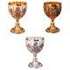 thumbnail image 5 of 3x Copa De Vino Copa De Vino En Relieve Copa Elegante Vaso De Vidrio, 5 of 5