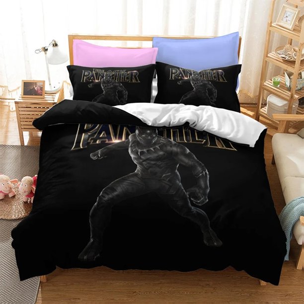 Black Panther Printed Bedding Sets exquisite bed supplies set duvet cover bed comforter set bedding set birthday gift Bed Sheets