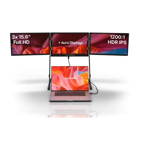 Aura Displays - Monitor Triple De 15 6 Full Hd Ips Pro Max