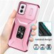 thumbnail image 5 of Funda Armada para Motorola Moto G Power 2024 con Tapa Deslizante y Soporte Magnético Giratorio Rosa, 5 of 5