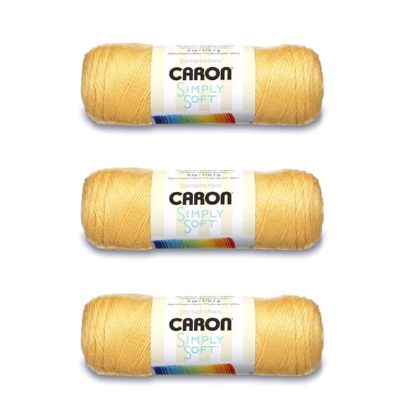 Yarn Caron Simply Soft Medium, paquete de 3 unidades, 510 g, acrílico