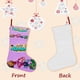 thumbnail image 3 of ¡Vamos, Plátanos! Tema: Calcetines de Navidad, fino lino blanco para colgar en escaleras y chimenea, decoración navideña para el hogar, regalo de Navidad. 45cm × 32cm, 3 of 5