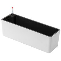 Ioensy - Maceta Rectangular Con Autorriego Para Balcón, Para Plantar Verduras O Flores, Color Blanco