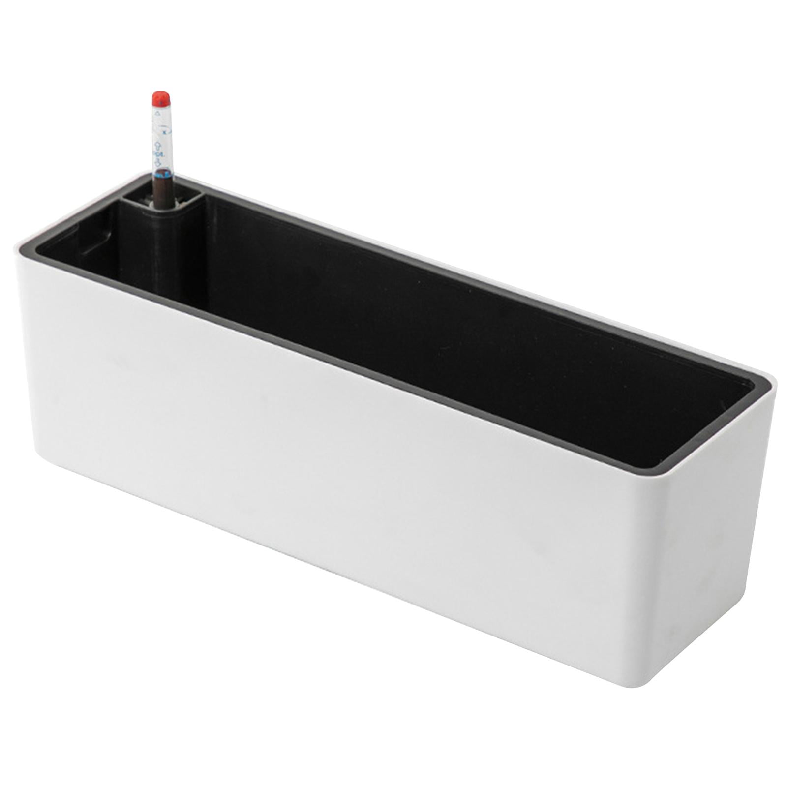 Ioensy - Maceta Rectangular Con Autorriego Para Balcón, Para Plantar Verduras O Flores, Color Blanco