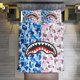 thumbnail image 2 of Blue Pale Pink Bape Shake Camo Comforter Set Soft 3 Pcs Twin Bedding Sets Thicken for All Season, 2 of 5