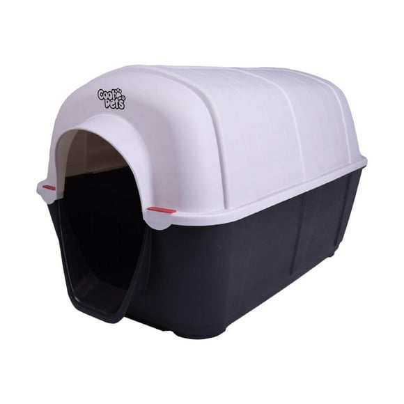 Casa Para Perro Con Ventilación M 80x51x51cm Blanco Tamaño Único