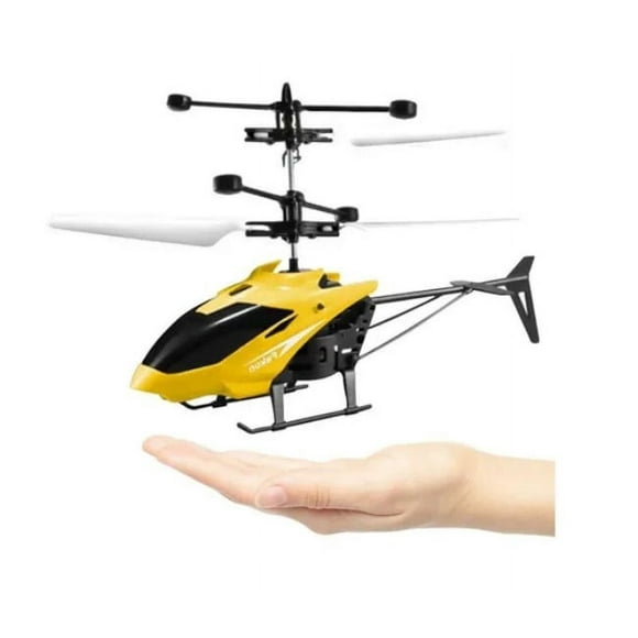 Helicoptero Moderno Con Sensor Recargable Volador Amarillo